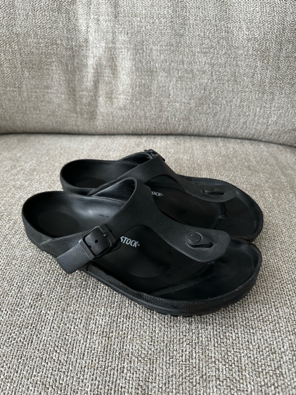 Birkenstock Black EVA Gizeh Thong Sandals - Slip-On Size 41